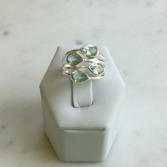 Sterling Natural Blue Topaz Ring - Picture 12 of 15